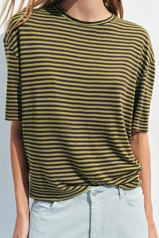Футболка в полоску в стиле рустик- Заказать в России