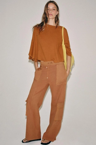 Футболка из хлопка и льна