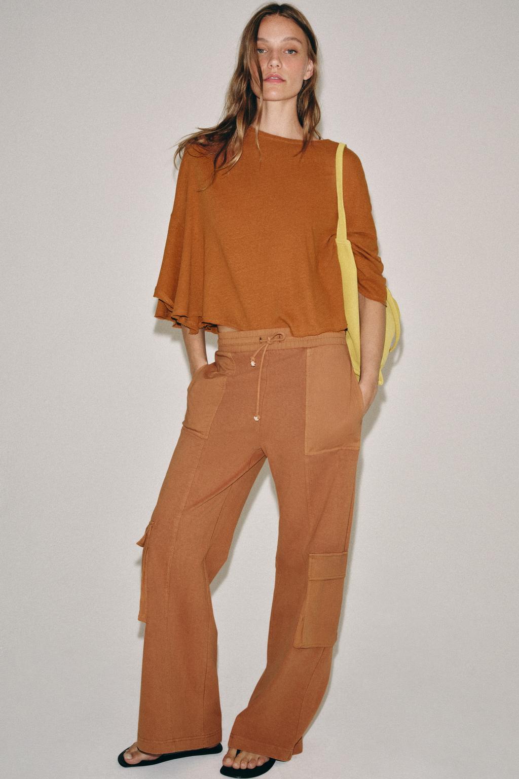 БРЮКИ КАРГО С ЭФФЕКТОМ ПОТЕРТОСТИ