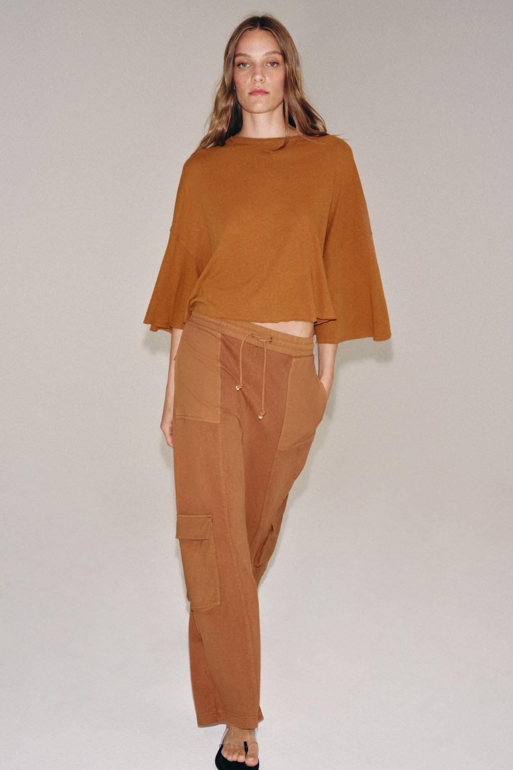 БРЮКИ КАРГО С ЭФФЕКТОМ ПОТЕРТОСТИ