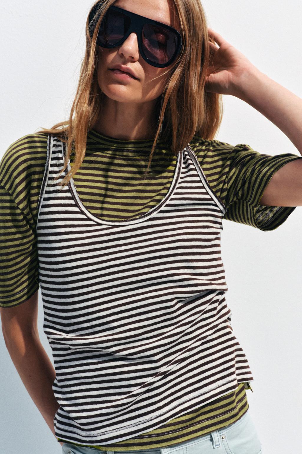 ТОП В ПОЛОСКУ ИЗ ХЛОПКА И ЛЬНА