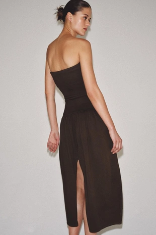 Комбинированное платье-бандо- Заказать в России