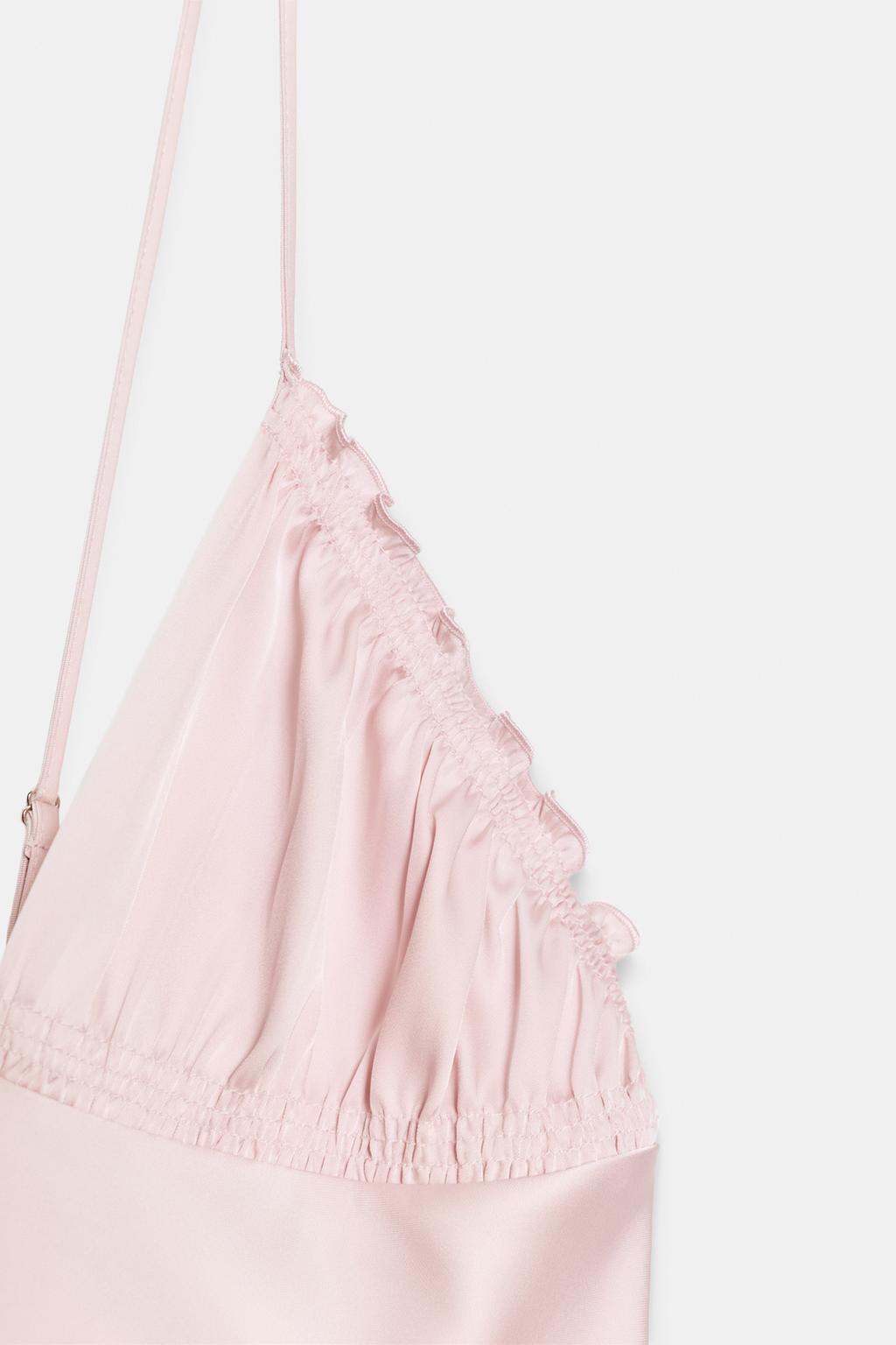 АТЛАСНОЕ ПЛАТЬЕ МИДИ СО СБОРКАМИ