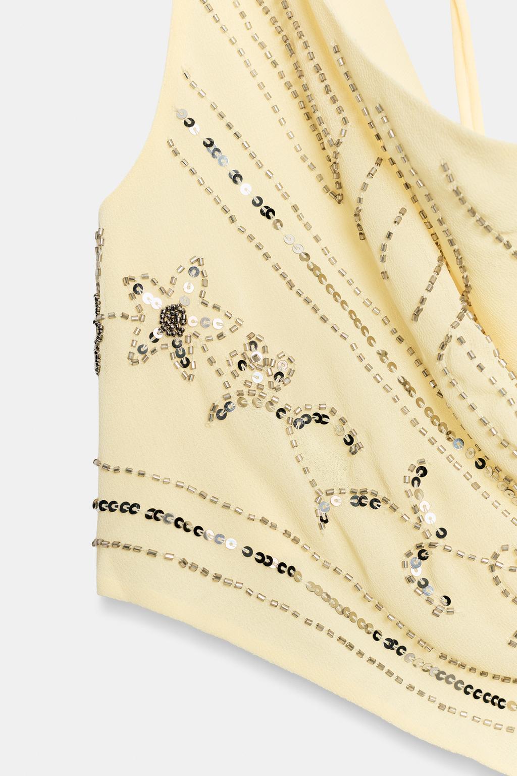 ТОП С ГОРЛОВИНОЙ ХАЛТЕР И БУСИНАМИ