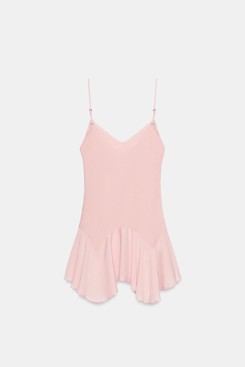 КОМБИНИРОВАННОЕ ПЛАТЬЕ С ВОЛАНАМИ