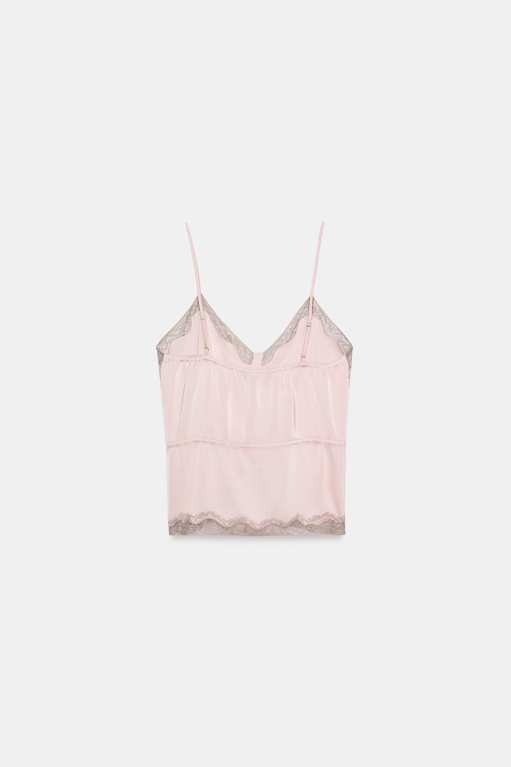 АТЛАСНЫЙ ТОП С КРУЖЕВОМ