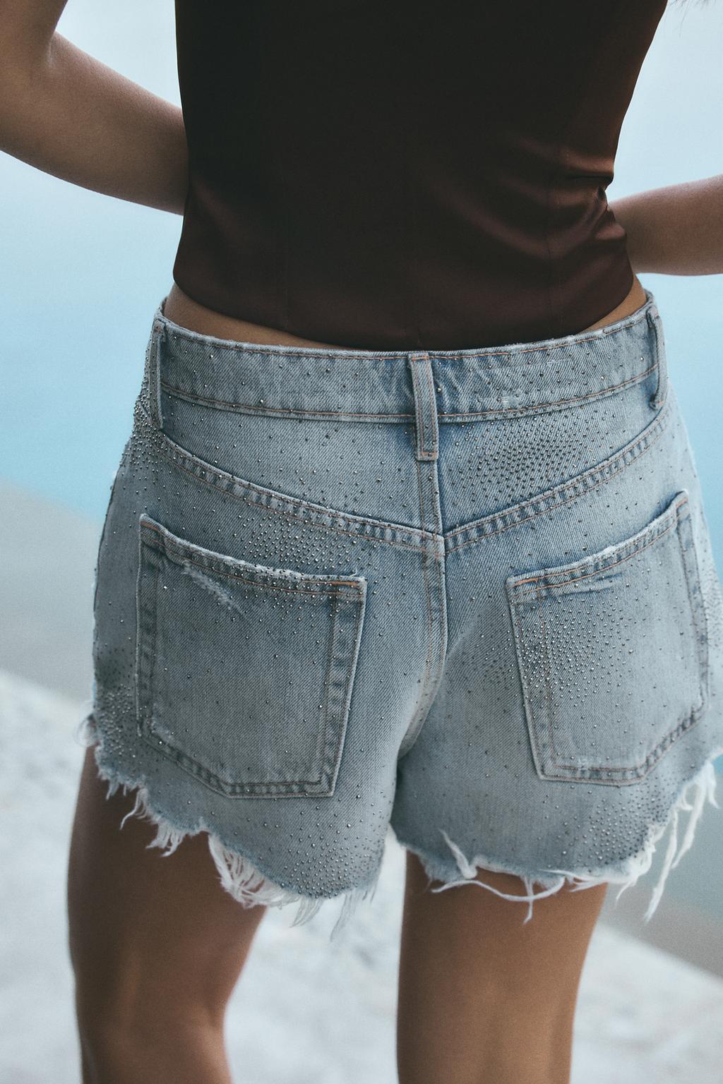 ДЖИНСОВЫЕ ШОРТЫ TRF С ВЫСОКОЙ ПОСАДКОЙ