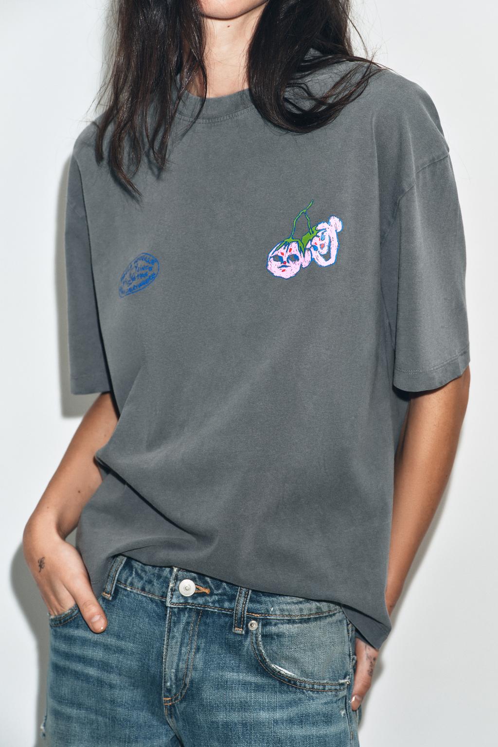 ФУТБОЛКА PAULA GRENOUILLE С ЭФФЕКТОМ ПОТЕРТОСТИ