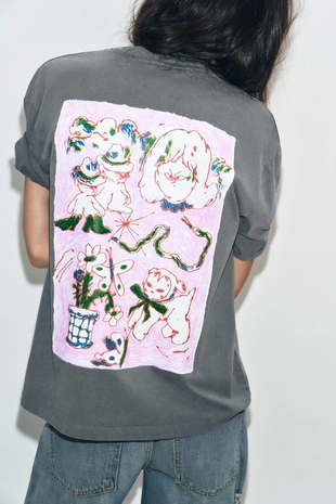 Футболка Paula Grenouille с эффектом потертости- Заказать в России