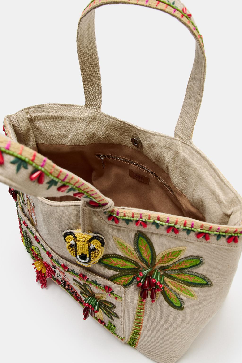 БОЛЬШАЯ СУМКА-ШОПЕР С БУСИНАМИ