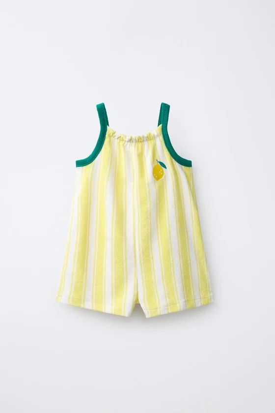 КОРОТКИЙ КОМБИНЕЗОН ИЗ МАХРОВОЙ ТКАНИ В ПОЛОСКУ CASA LAWA X ZARA KIDS