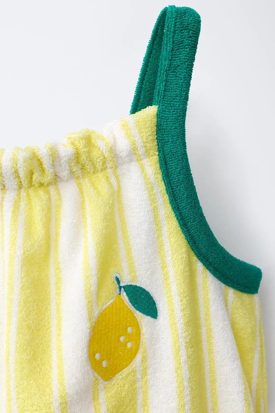 КОРОТКИЙ КОМБИНЕЗОН ИЗ МАХРОВОЙ ТКАНИ В ПОЛОСКУ CASA LAWA X ZARA KIDS