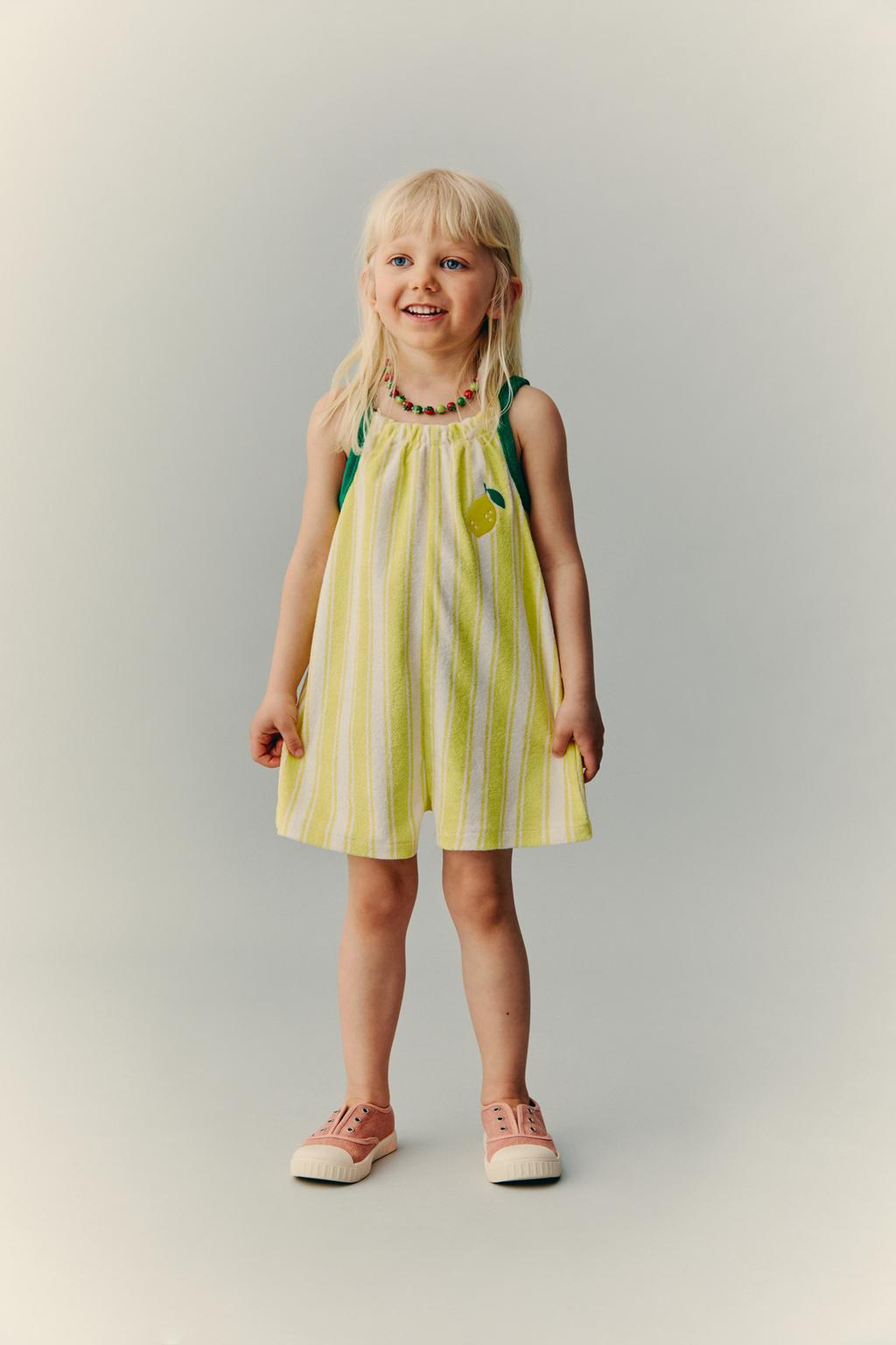 КОРОТКИЙ КОМБИНЕЗОН ИЗ МАХРОВОЙ ТКАНИ В ПОЛОСКУ CASA LAWA X ZARA KIDS