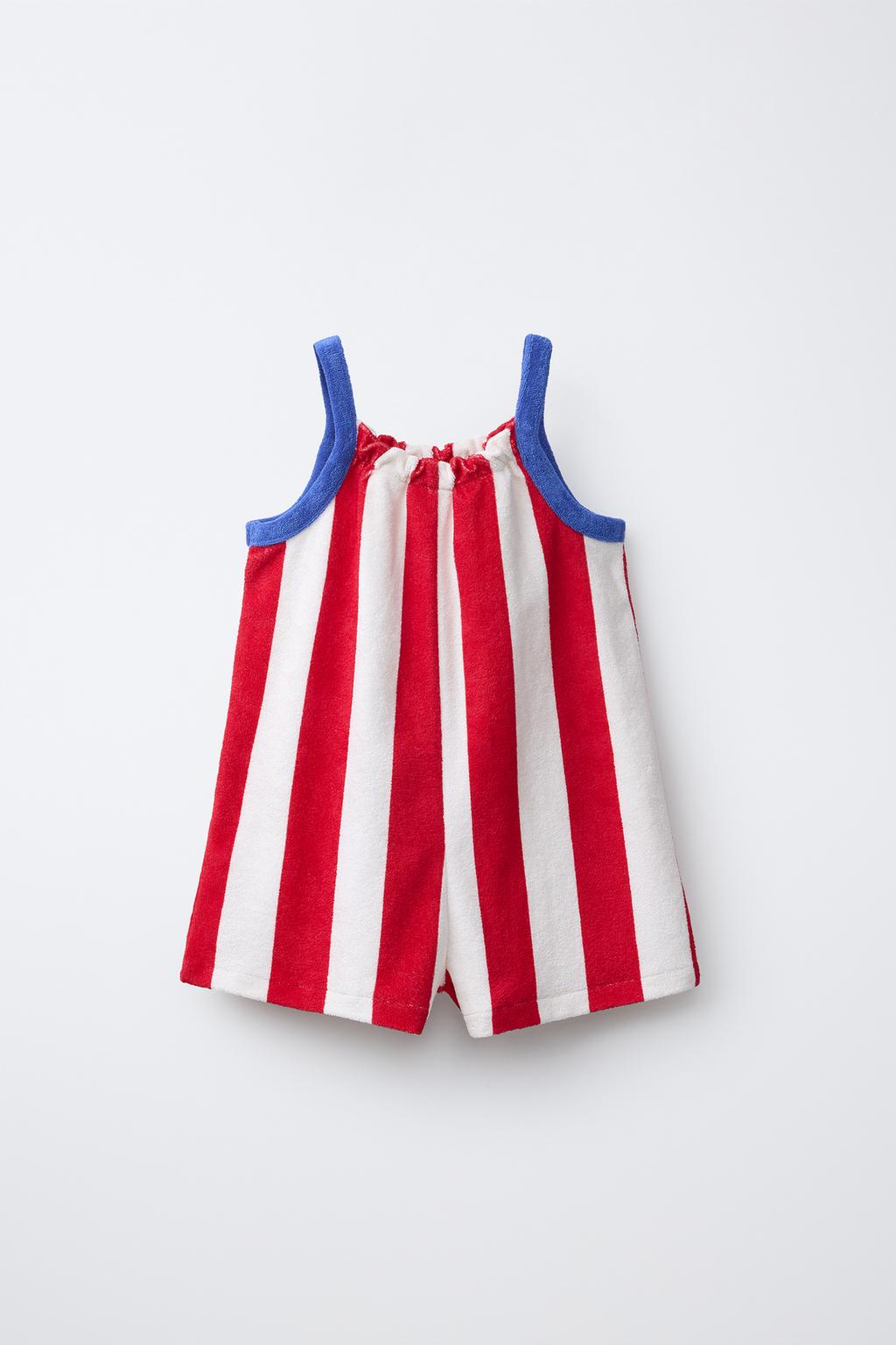 КОРОТКИЙ КОМБИНЕЗОН ИЗ МАХРОВОЙ ТКАНИ В ПОЛОСКУ — CASA LAWA X ZARA KIDS