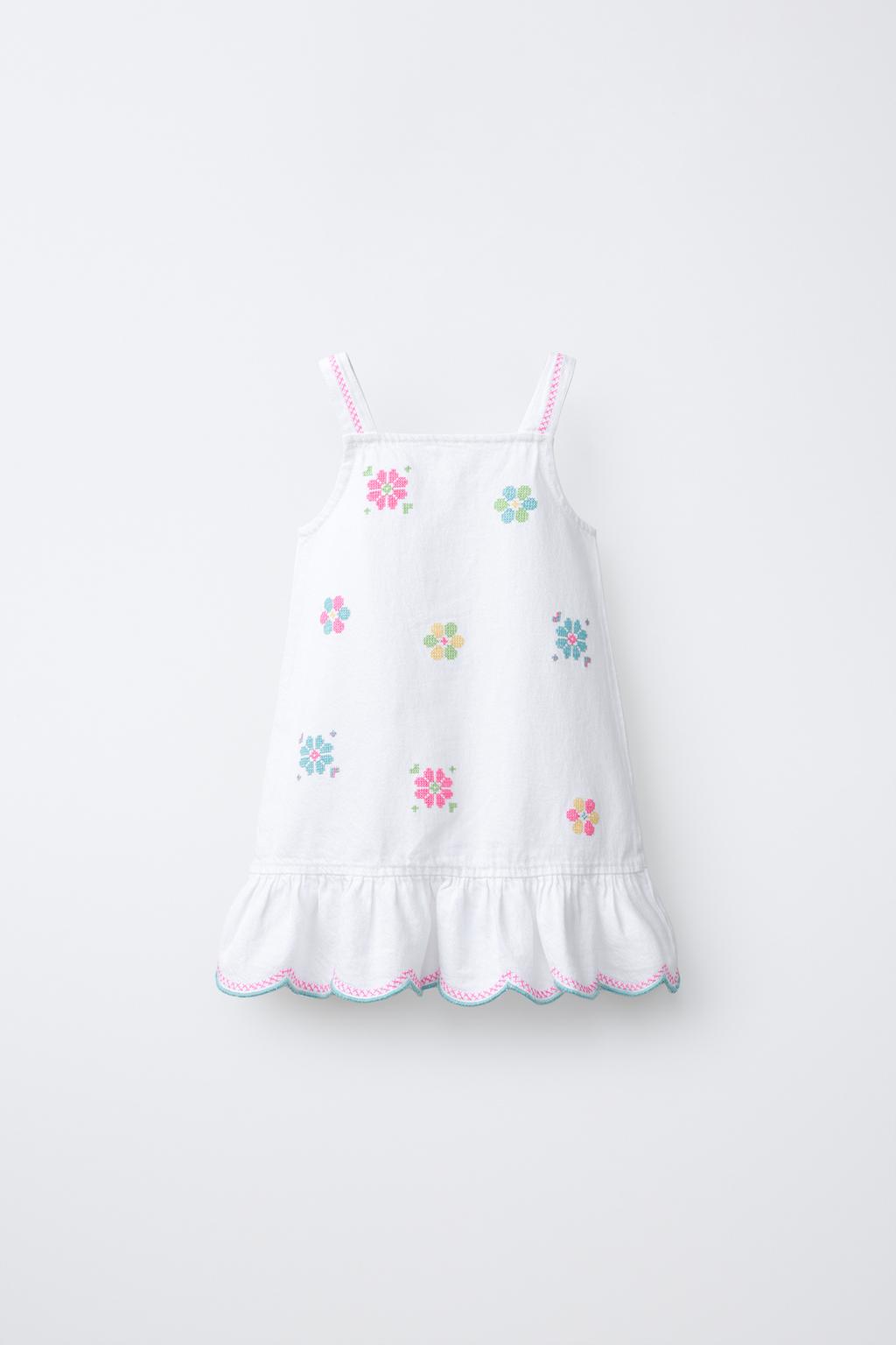 ПЛАТЬЕ ИЗ САРЖИ С ВЫШИВКОЙ КРЕСТИКОМ