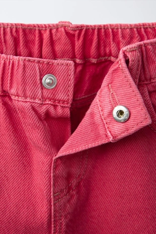 Брюки-кюлоты из саржи с воланами- Заказать в России