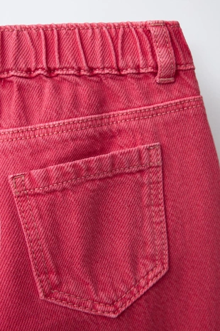 Брюки-кюлоты из саржи с воланами- Заказать в России