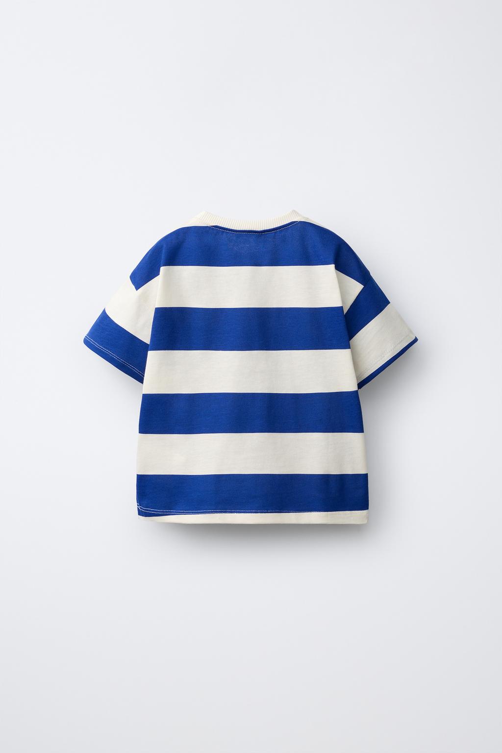 ФУТБОЛКА В ПОЛОСКУ С НАШИВКАМИ-ФРУКТАМИ