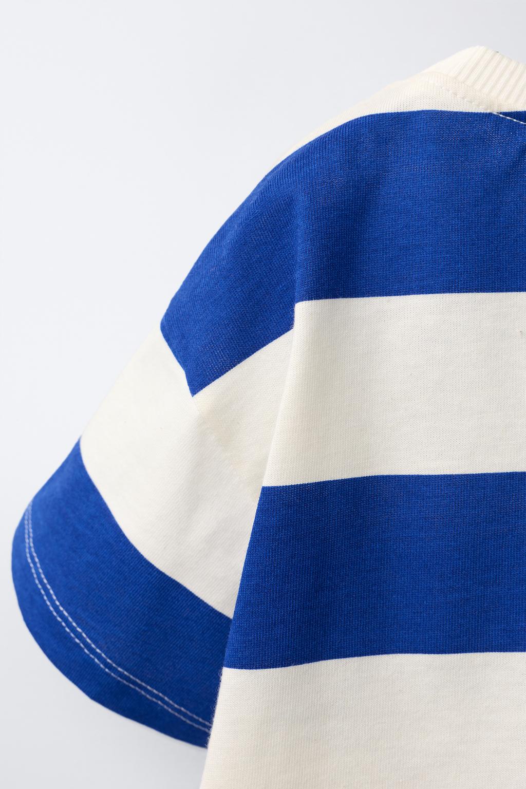 ФУТБОЛКА В ПОЛОСКУ С НАШИВКАМИ-ФРУКТАМИ