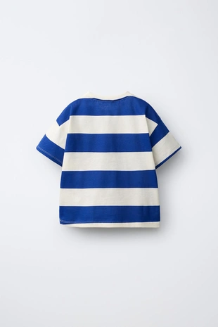 Футболка в полоску с нашивками-фруктами- Заказать в России