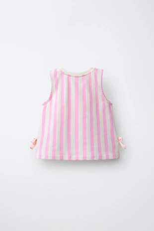 Лонгслив в полоску с бантами