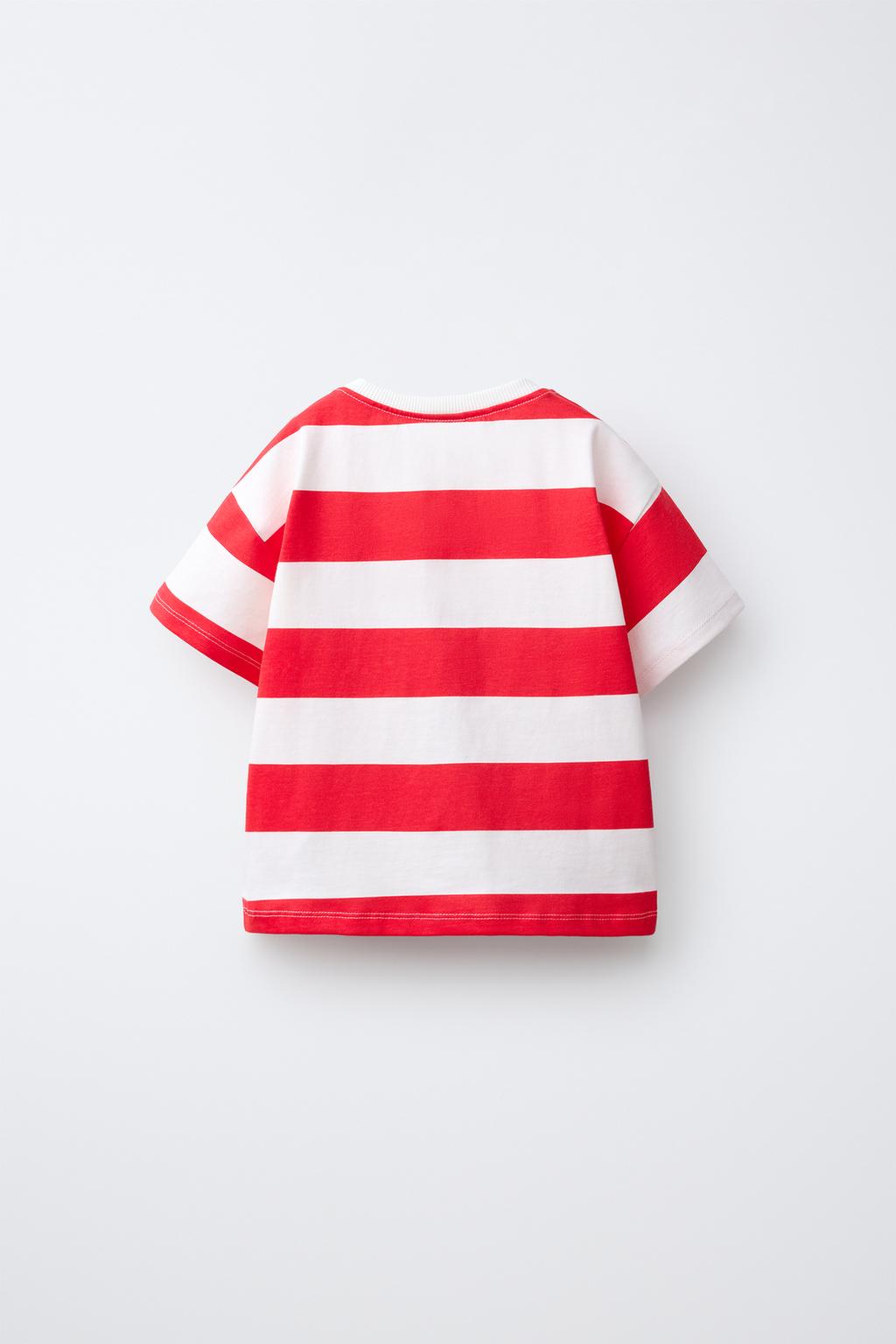 ФУТБОЛКА В ПОЛОСКУ С ФРУКТОВЫМИ НАШИВКАМИ