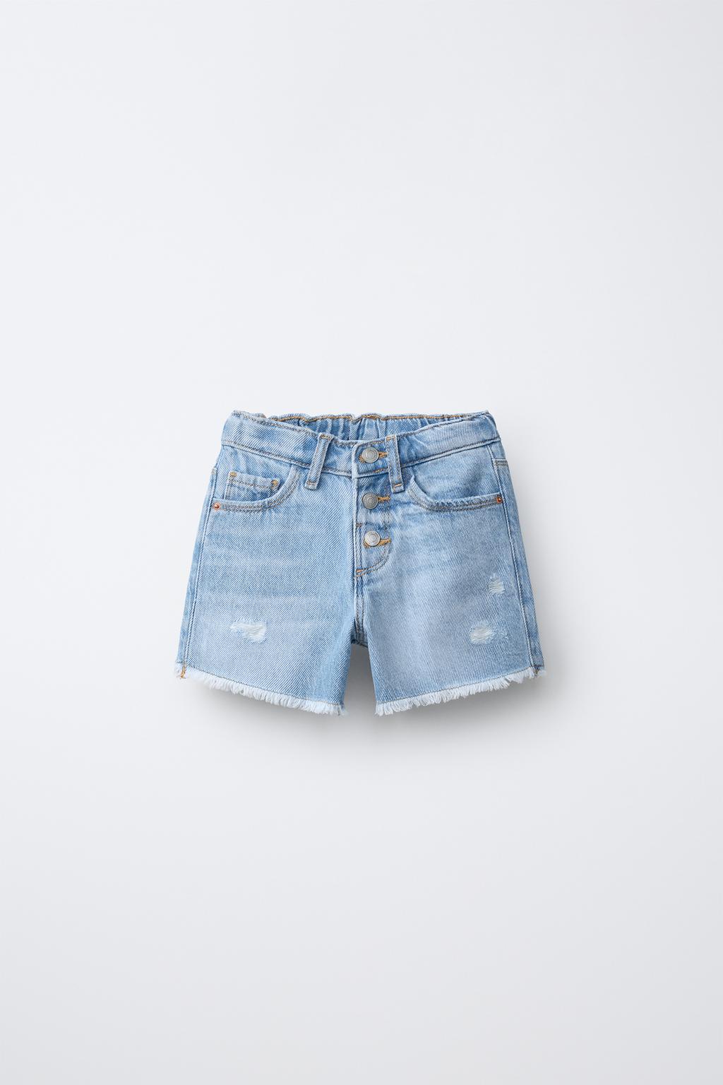 ДЖИНСОВЫЕ ШОРТЫ С РАЗРЕЗАМИ