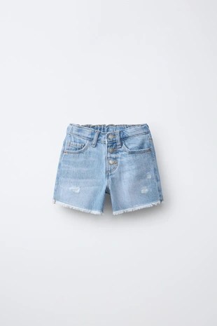 Джинсовые шорты с разрезами- Заказать в России