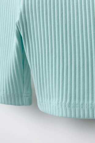 Велосипедные легинсы в рубчик с рельефной надписью