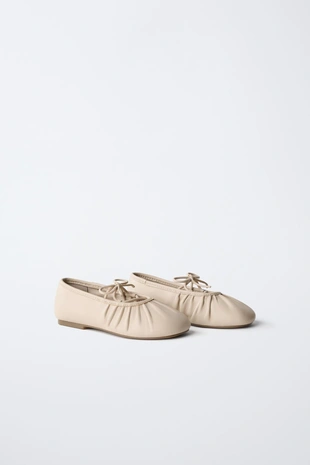 Кожаные балетки- Заказать в России