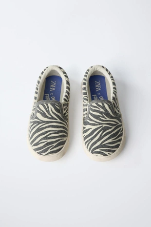 Кеды с принтом зебра- Заказать в России