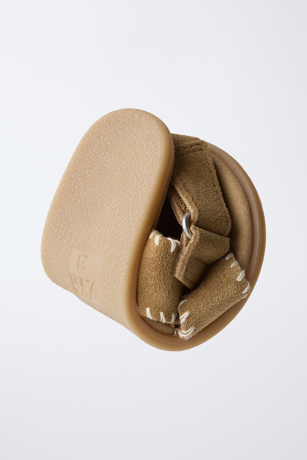 Сандалии из натуральной кожи без каблука