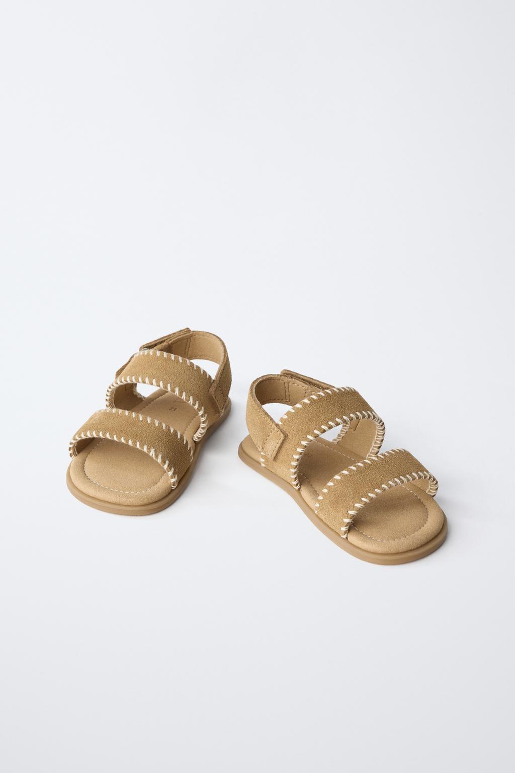 Сандалии из натуральной кожи без каблука