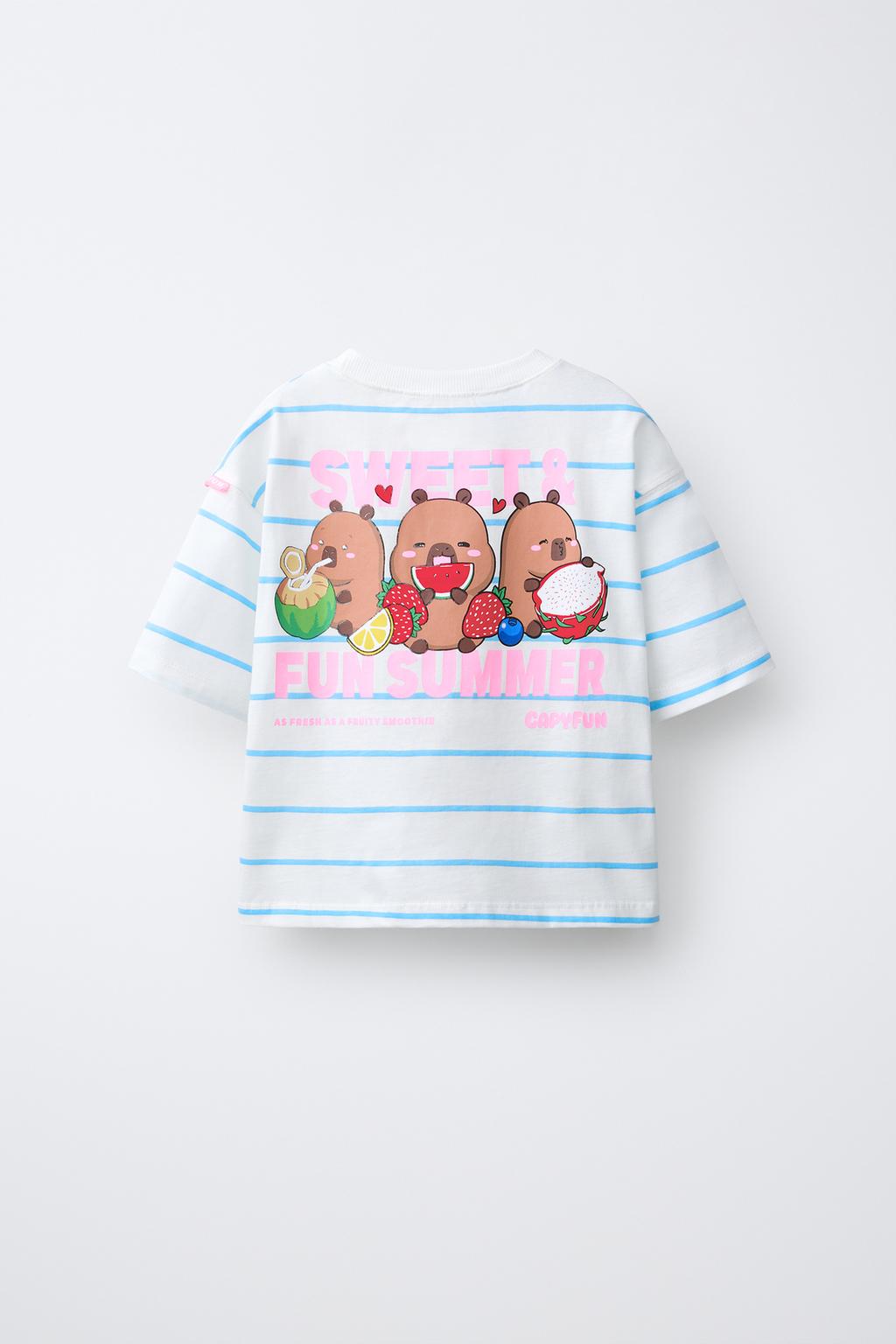 ФУТБОЛКА В ПОЛОСКУ «КАПИБАРА CAPYFUN ©»