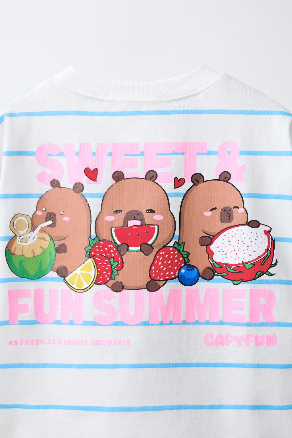 ФУТБОЛКА В ПОЛОСКУ «КАПИБАРА CAPYFUN ©»