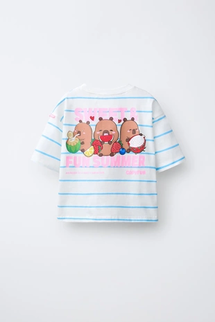 Футболка в полоску «капибара Capyfun ©»- Заказать в России