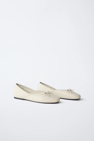 Кожаные балетки- Заказать в России