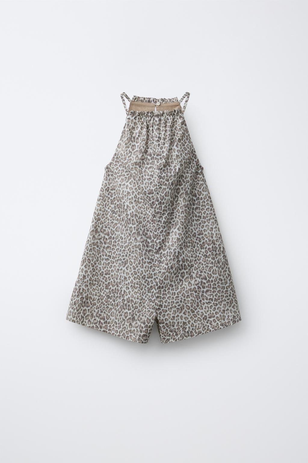 КОРОТКИЙ КОМБИНЕЗОН С АНИМАЛИСТИЧНЫМ ПРИНТОМ