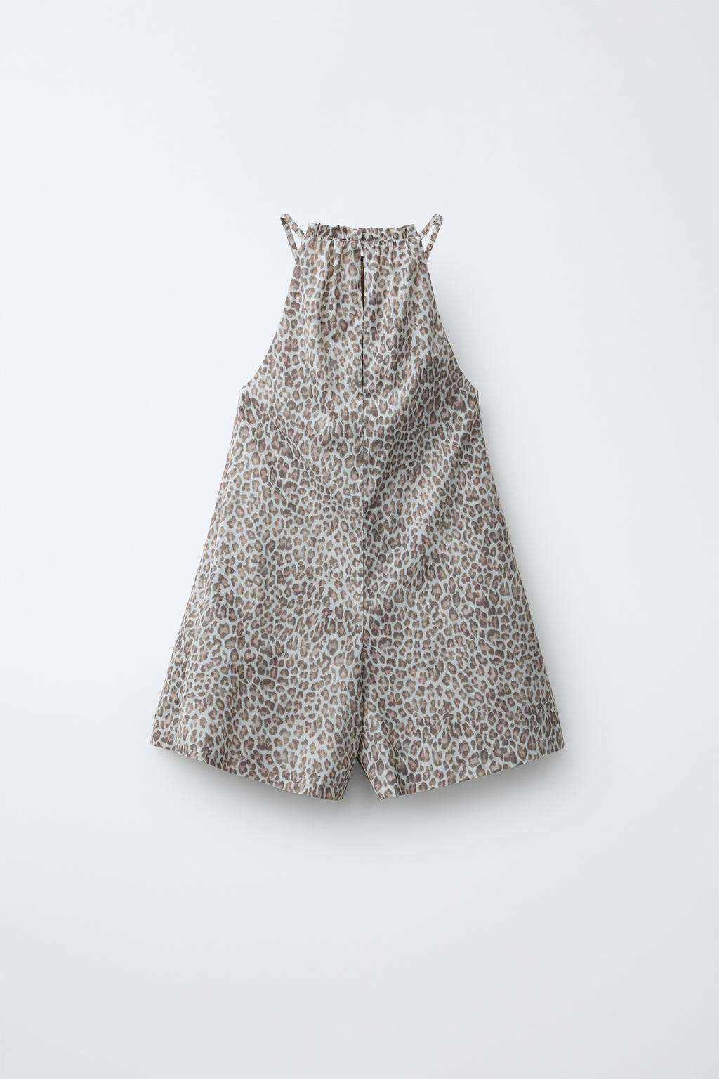 КОРОТКИЙ КОМБИНЕЗОН С АНИМАЛИСТИЧНЫМ ПРИНТОМ