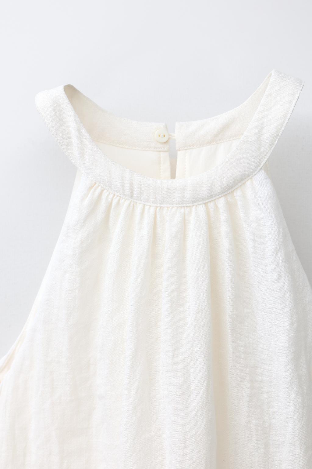 КОРОТКИЙ КОМБИНЕЗОН ХАЛТЕР С ВЫШИВКОЙ