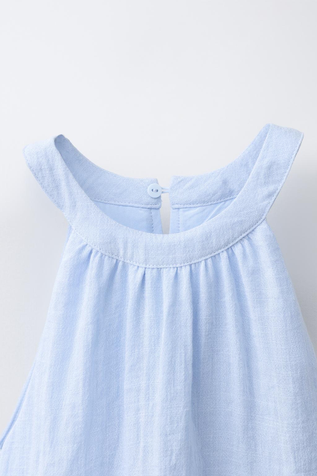 КОРОТКИЙ КОМБИНЕЗОН ХАЛТЕР С ВЫШИВКОЙ