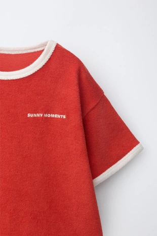 Комплект из футболки и шортов с вставками из махровой ткани