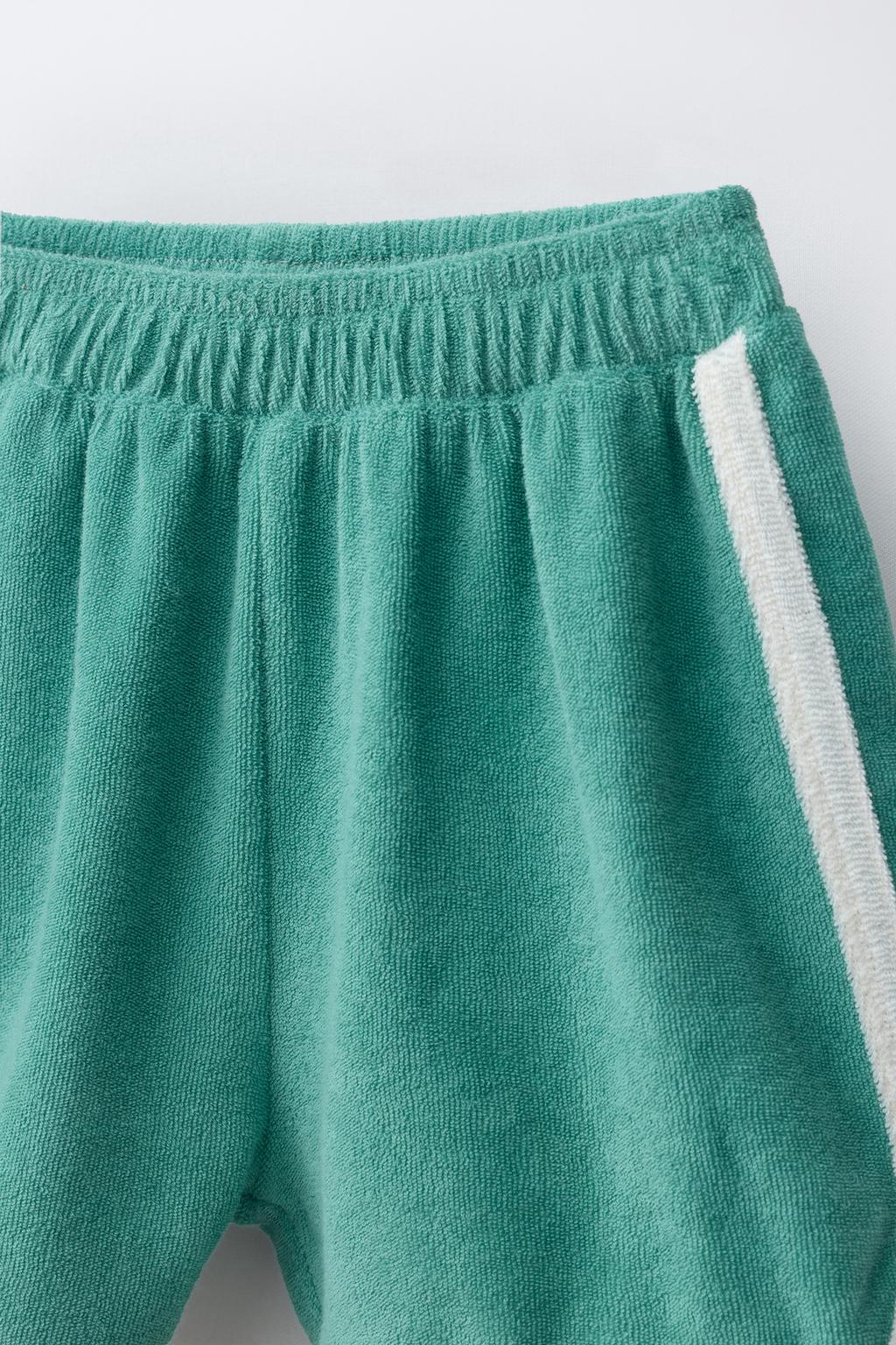 КОМПЛЕКТ ИЗ ФУТБОЛКИ И ШОРТОВ С ВСТАВКАМИ ИЗ МАХРОВОЙ ТКАНИ