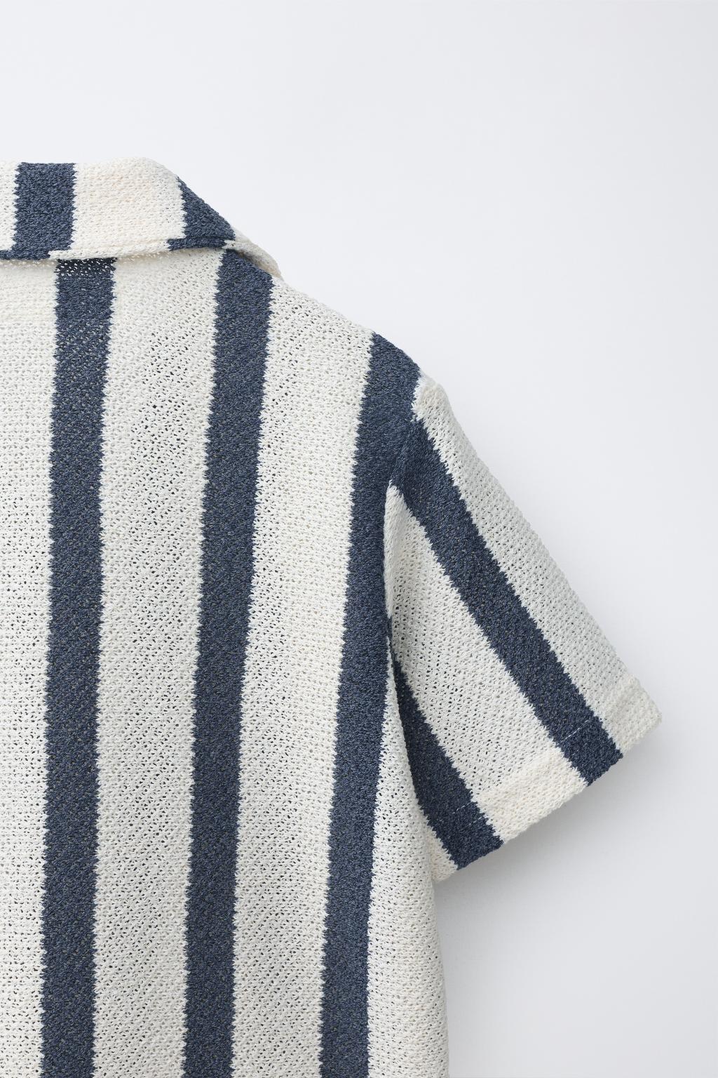 ТРИКОТАЖНАЯ РУБАШКА В ПОЛОСКУ