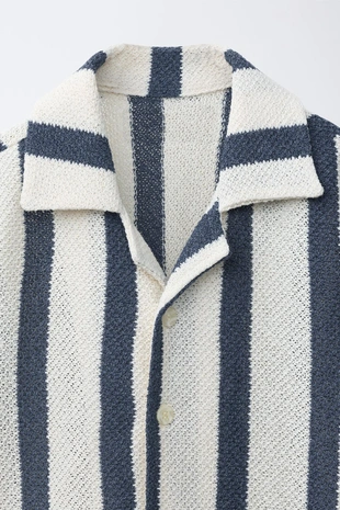 Трикотажная рубашка в полоску- Заказать в России