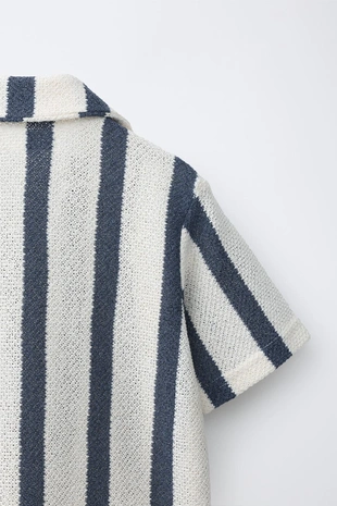 Трикотажная рубашка в полоску- Заказать в России