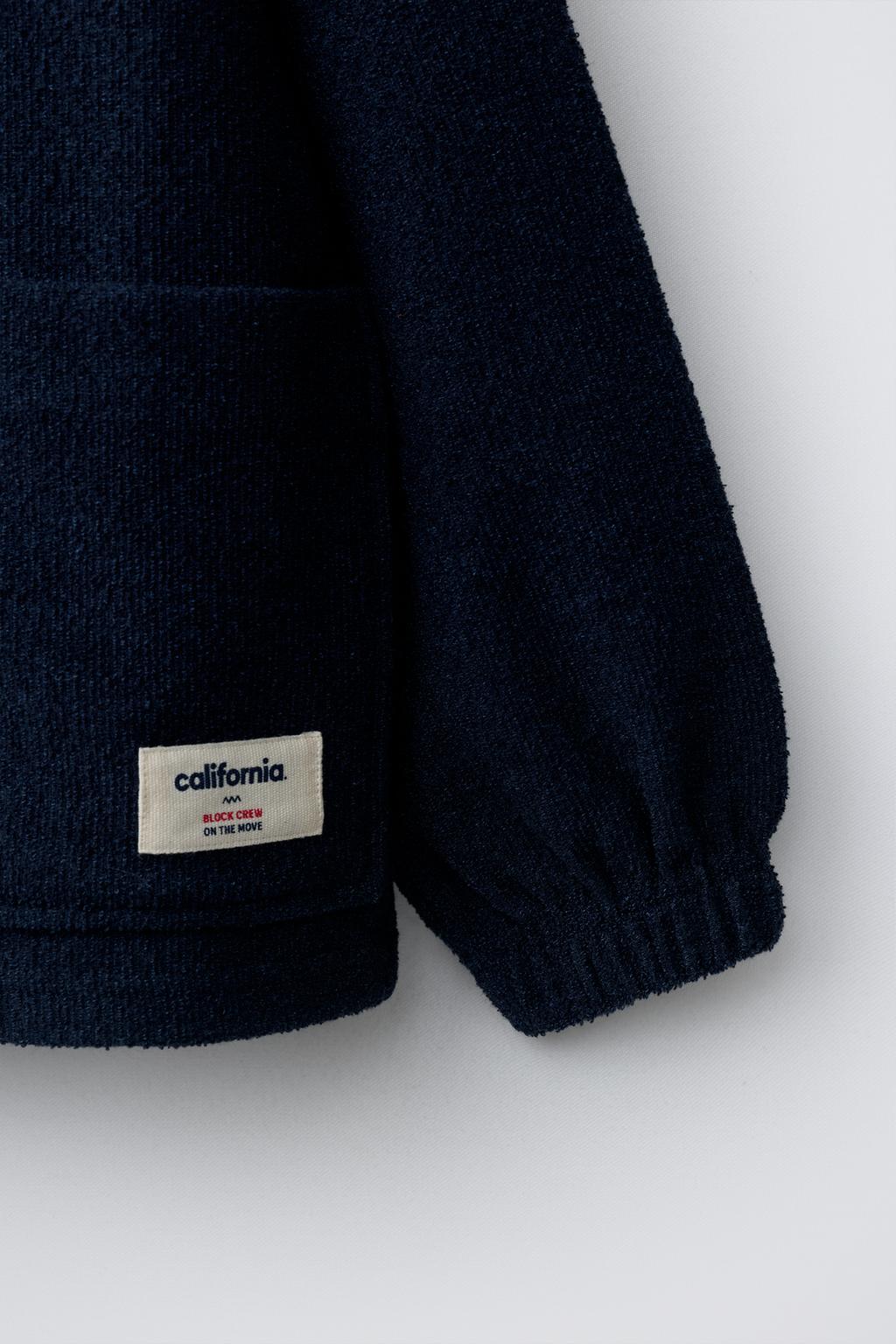 КУРТКА-РУБАШКА С КАПЮШОНОМ ИЗ ГРУБОЙ ТКАНИ