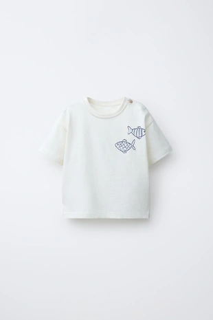 Футболка с принтом «рыбы»- Заказать в России