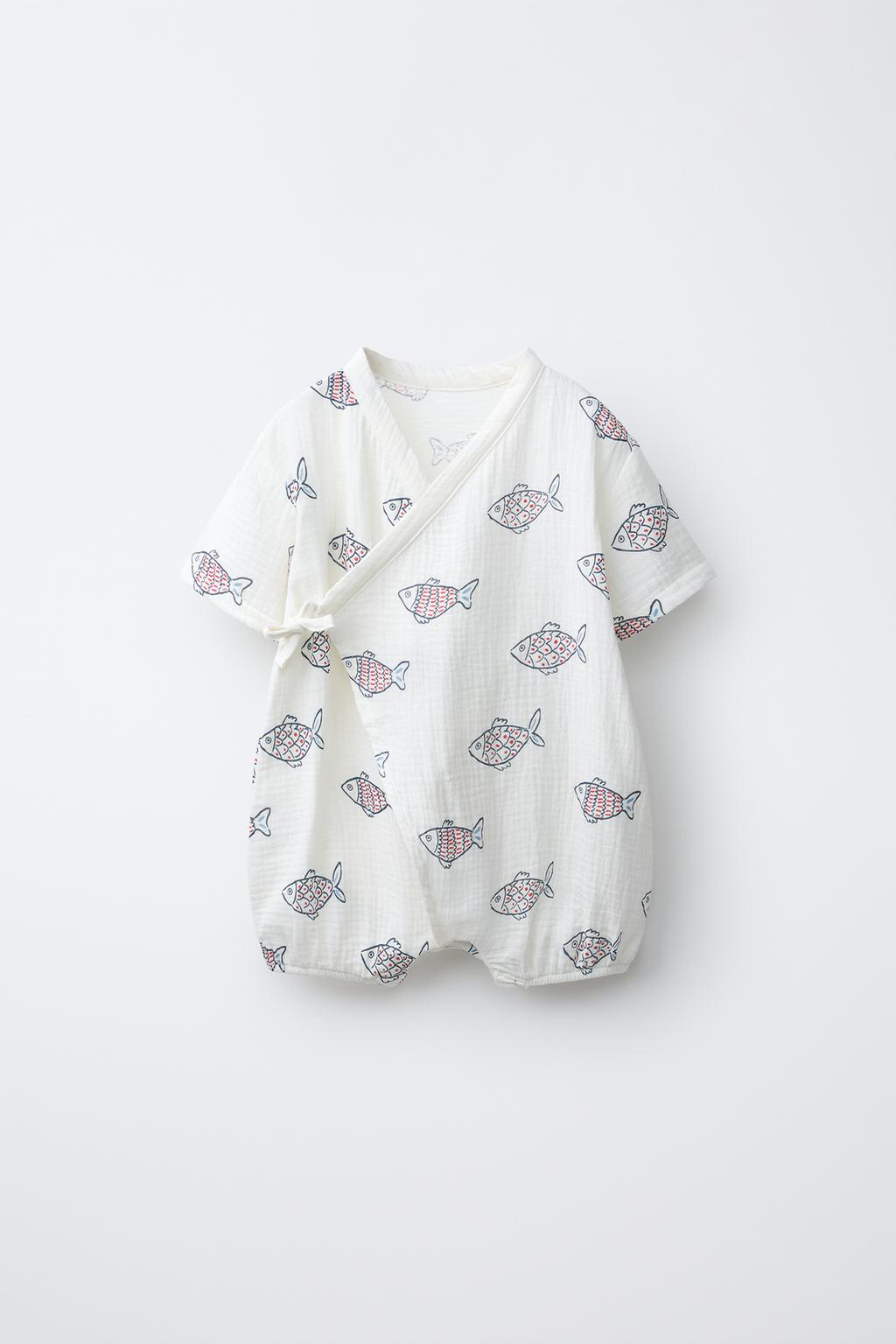 КОРОТКИЙ КОМБИНЕЗОН С ПРИНТОМ «РЫБЫ»
