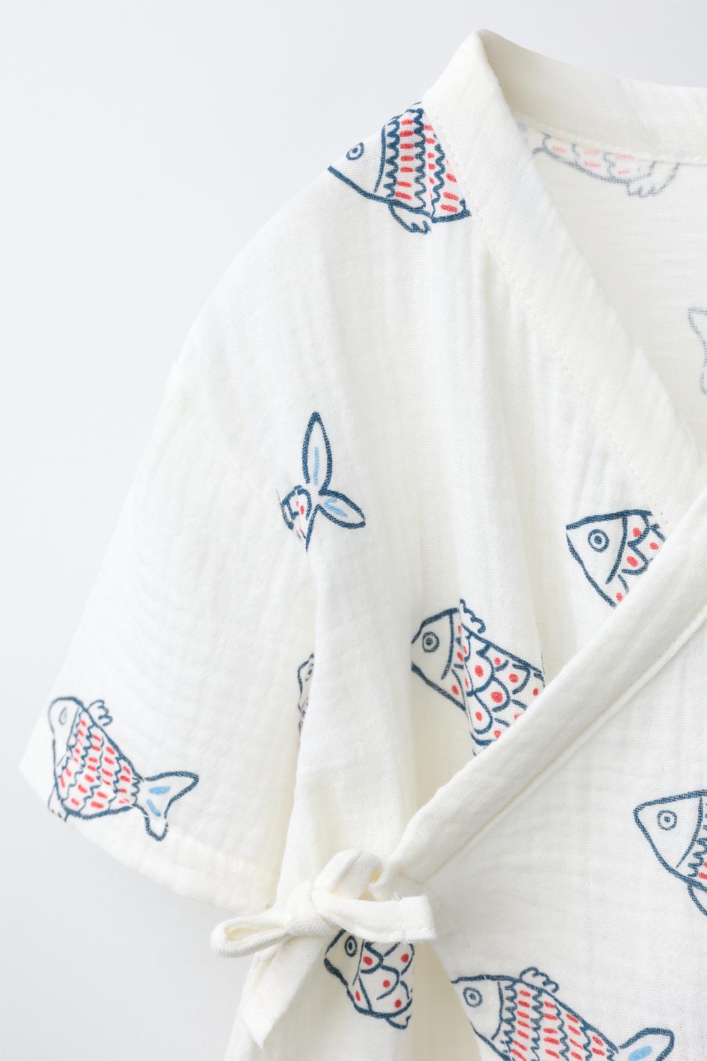 КОРОТКИЙ КОМБИНЕЗОН С ПРИНТОМ «РЫБЫ»